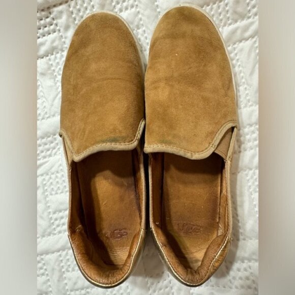 UGG Australia CAS Lady Size 9 Suede Leather Slip On Loafers Spring Fall Summer - Picture 8 of 10